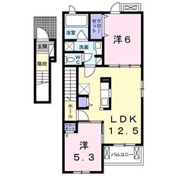 フェリーチェ六条Ａの物件間取画像